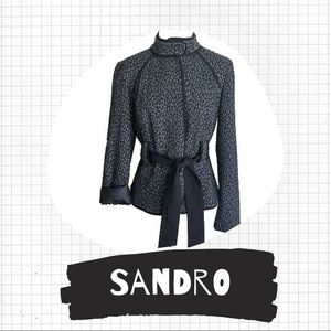 Sandro sportswear’s leopard pattern blazer